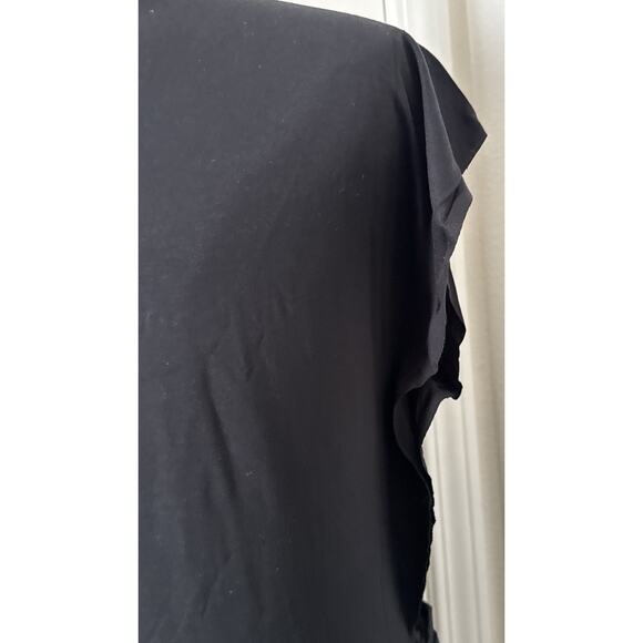 AllSaints Helix Draped Dress Indigo Black Size 2 NWT $178 Orig. Asymmetric Hem - Picture 7 of 14